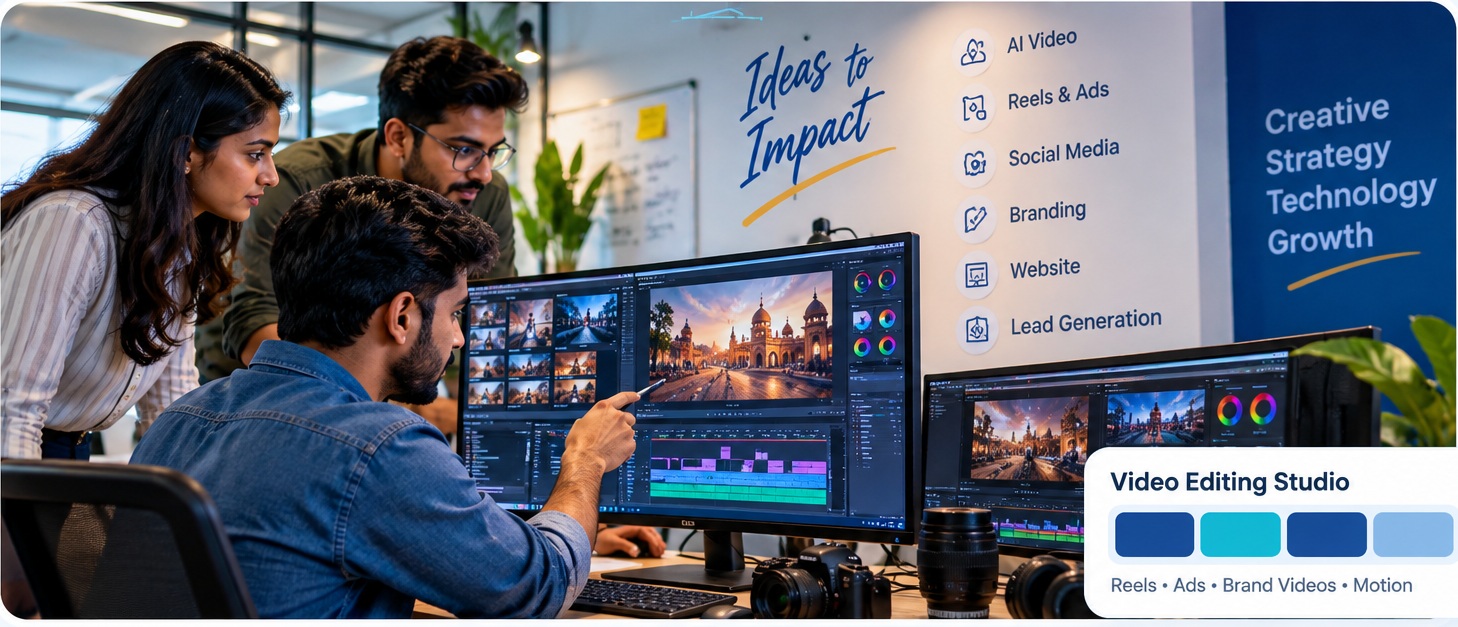 Creative team producing reels and social media videos